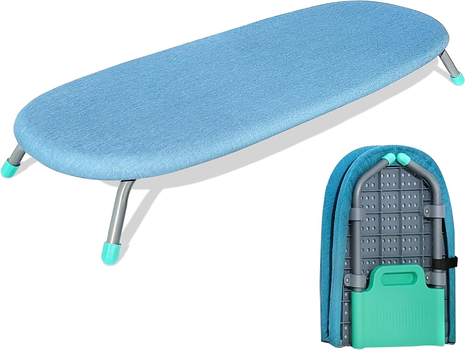 Mini tabla de planchar, tabla de planchar con patas plegables, tabla de  planchar pequeña tabla de planchar con cubierta de algodón, mini tabla de