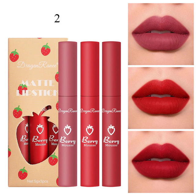 KIT (3 unds ) LABIALES MATE TERCIOPELO + ENVIO GRATIS