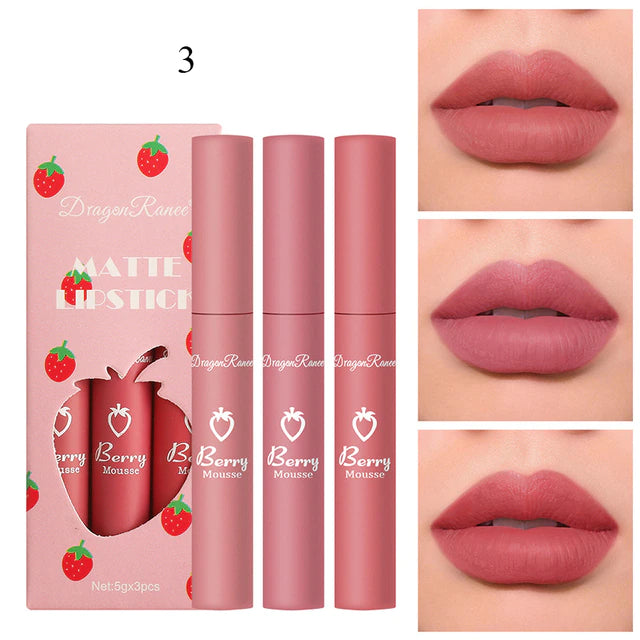 KIT (3 unds ) LABIALES MATE TERCIOPELO + ENVIO GRATIS